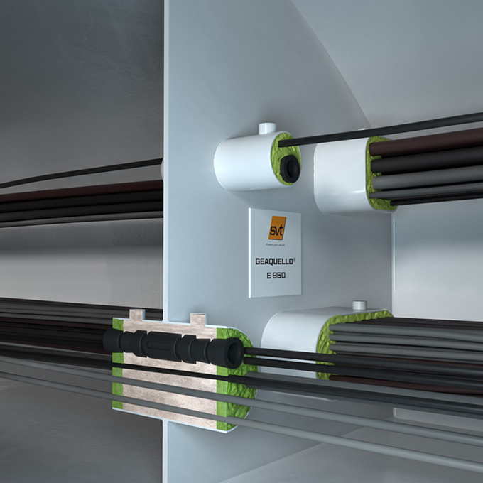 一種艦船和海上項(xiàng)目專用的多重管線貫穿密封防火系統(tǒng)GEAQUELLO? E950